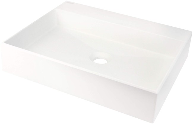 Umywalka granitowa stawiana na blat - 500x400 mm, wykończenie: alabaster