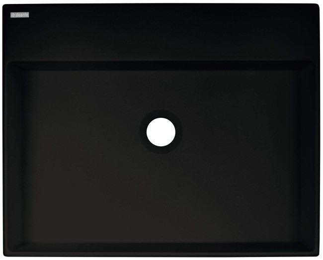 Umywalka granitowa stawiana na blat - 500x400 mm, wykończenie: nero
