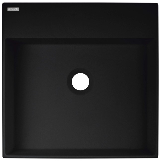 Umywalka granitowa stawiana na blat - 400x400 mm, wykończenie: nero