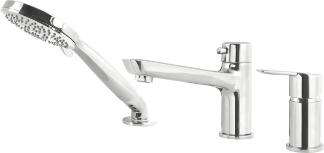 Bateria wannowa 3-otworowa, wykończenie: chrom