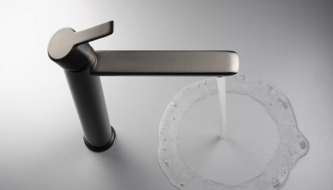 Bateria umywalkowa wysoka, wykończenie: titanium