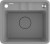 Zlewozmywak granitowy 1-komorowy, wykończenie: szary metalik