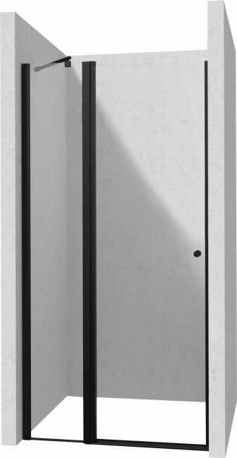 Drzwi prysznicowe 120 cm - uchylne, wykończenie: nero