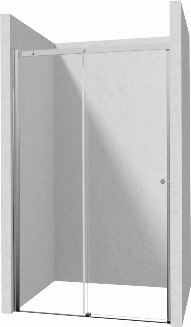 Drzwi prysznicowe 150 cm - przesuwne, wykończenie: chrom