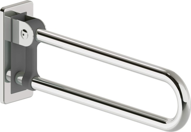 Uchwyt ścienny składany - 60 cm, wykończenie: stal