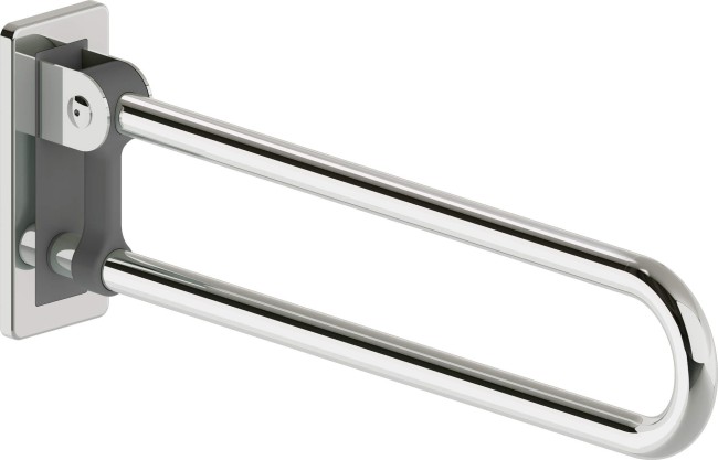 Uchwyt ścienny składany - 70 cm, wykończenie: stal
