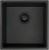 Zlewozmywak granitowy 1-komorowy podwieszany, wykończenie: nero