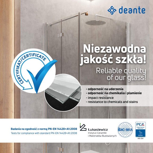 Ścianka prysznicowa walk-in - przesuwna, wykończenie: złoty