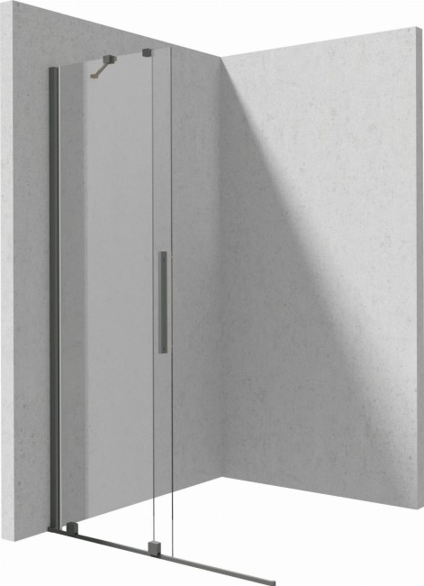 Ścianka prysznicowa walk-in - przesuwna, wykończenie: titanium