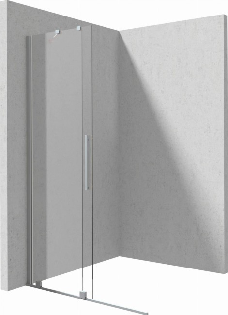 Ścianka prysznicowa walk-in - przesuwna, wykończenie: stal szczotkowana
