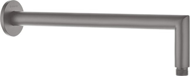 Wylewka prysznicowa ścienna - 400 mm, wykończenie: titanium
