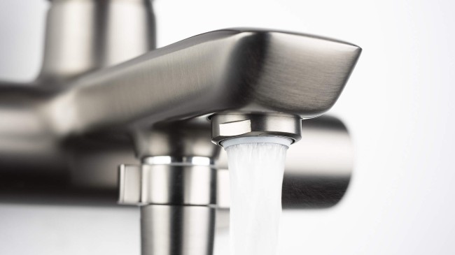 Bateria wannowa ścienna, wykończenie: titanium