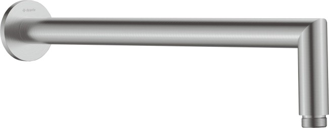 Wylewka prysznicowa ścienna - 400 mm, wykończenie: stal szczotkowana